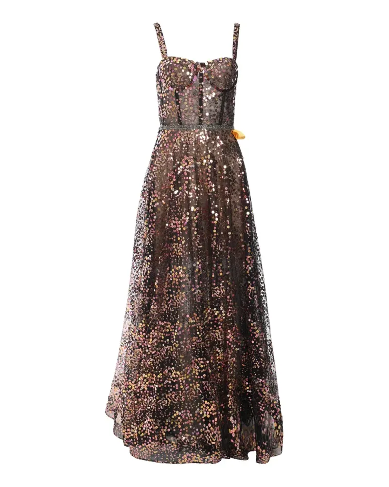 BRONX AND BANCO Midnight Noir Abendkleid mit Pailletten - Schwarz Schwarz