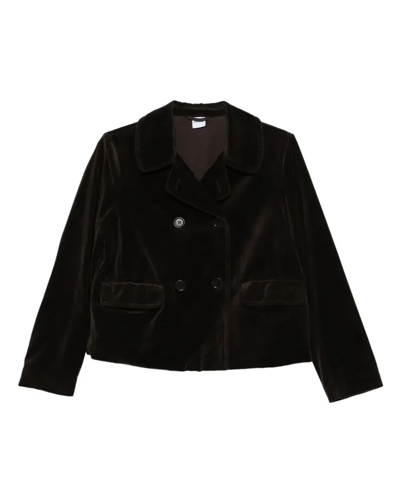 ASPESI Doppelreihiger Blazer aus Samt - Braun Braun