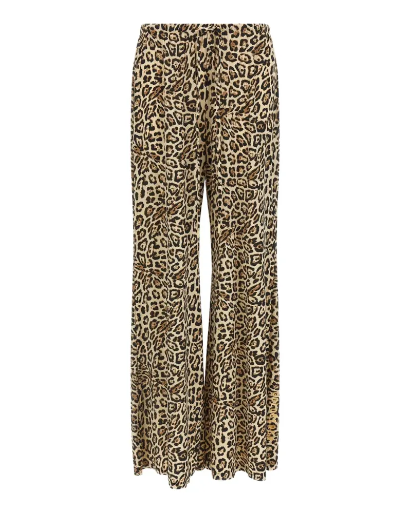 GOLDBERGH Bianca jaguar-print palazzo pants - Nude Nude