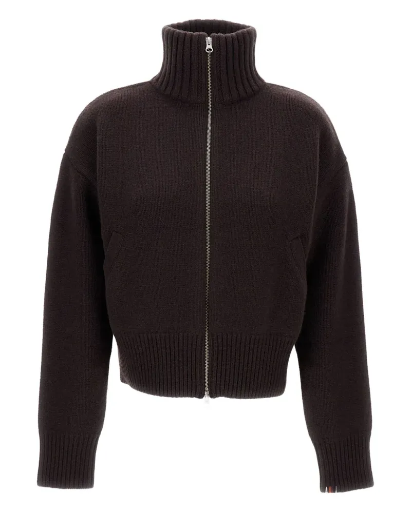 extreme cashmere high-neck zip-front cardigan - Braun Braun