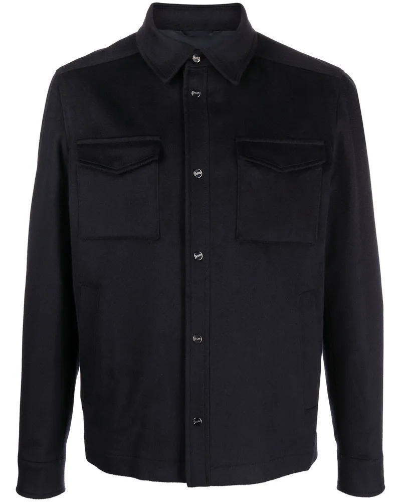 Herno Klassische Hemdjacke - Blau Blau