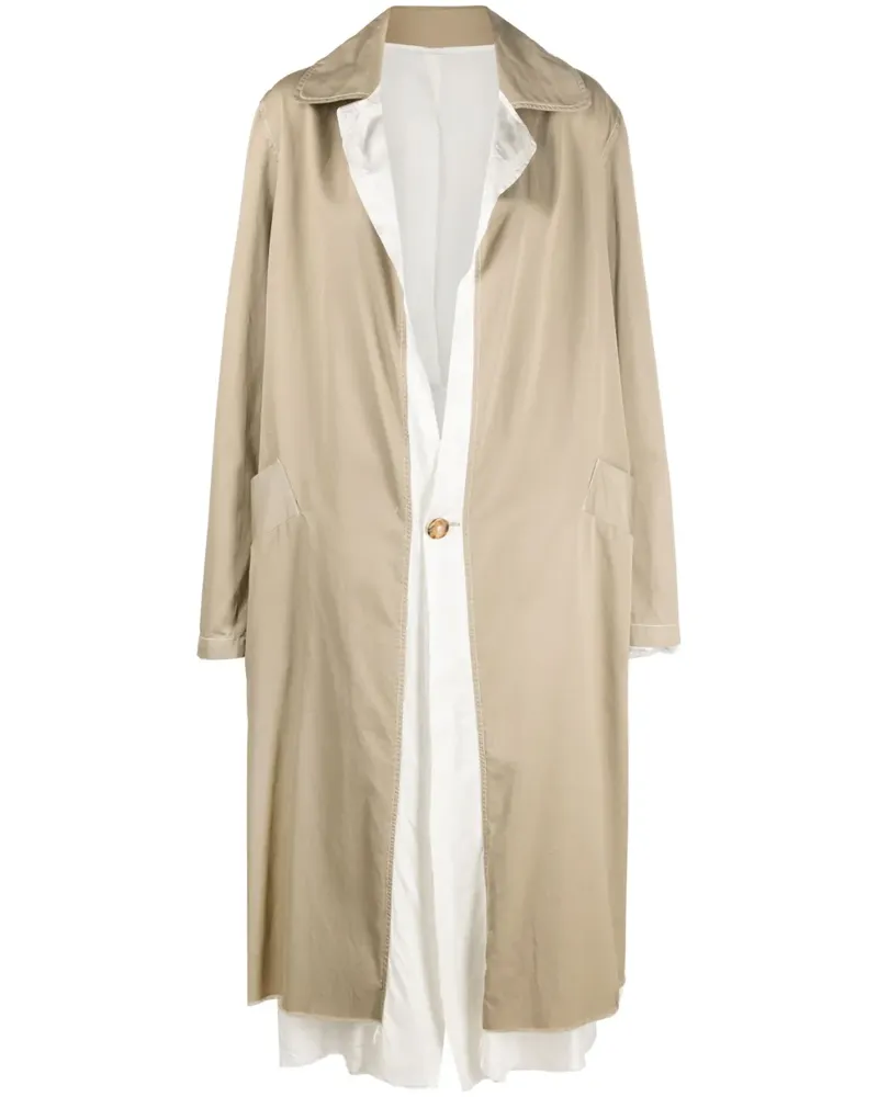 Edward Cuming Mantel im Layering-Look - Nude Nude
