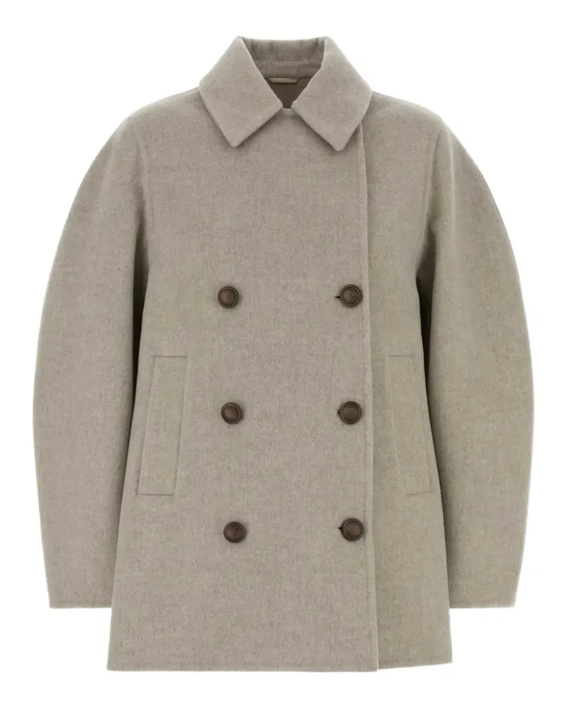 Brunello Cucinelli double-breasted wool coat - Nude Nude