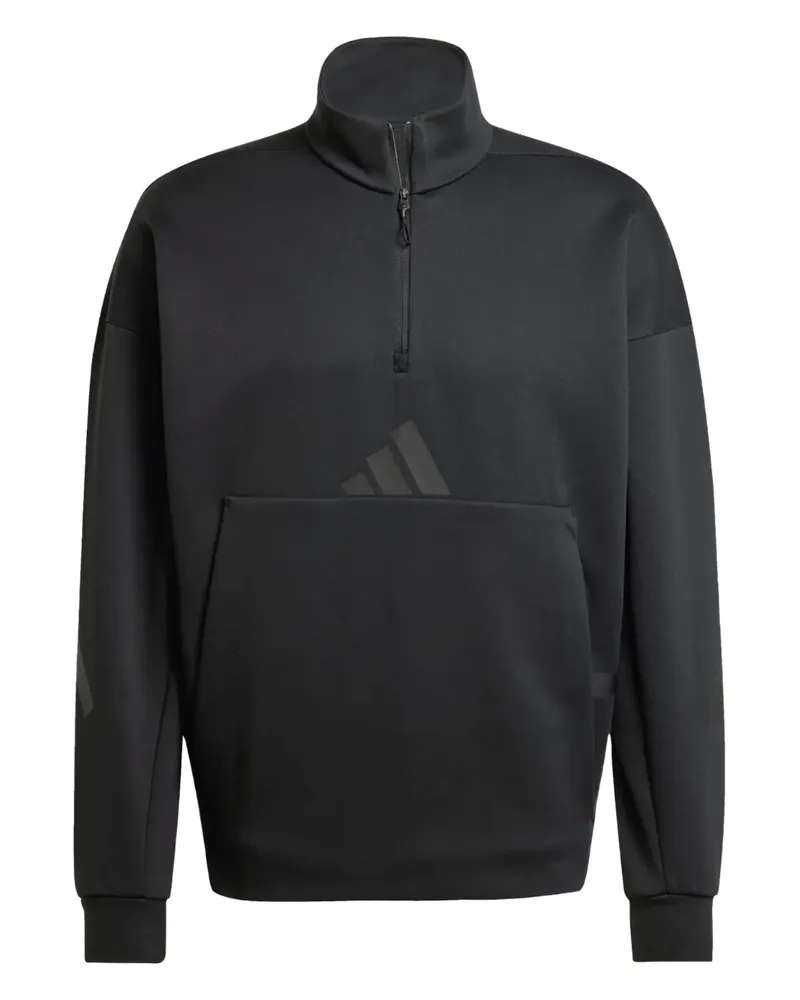 adidas Sweatshirt mit Logo-Print - Schwarz Schwarz