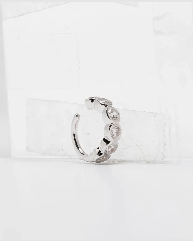Completedworks Arc crystal-embellished ear cuff - Silber Silber