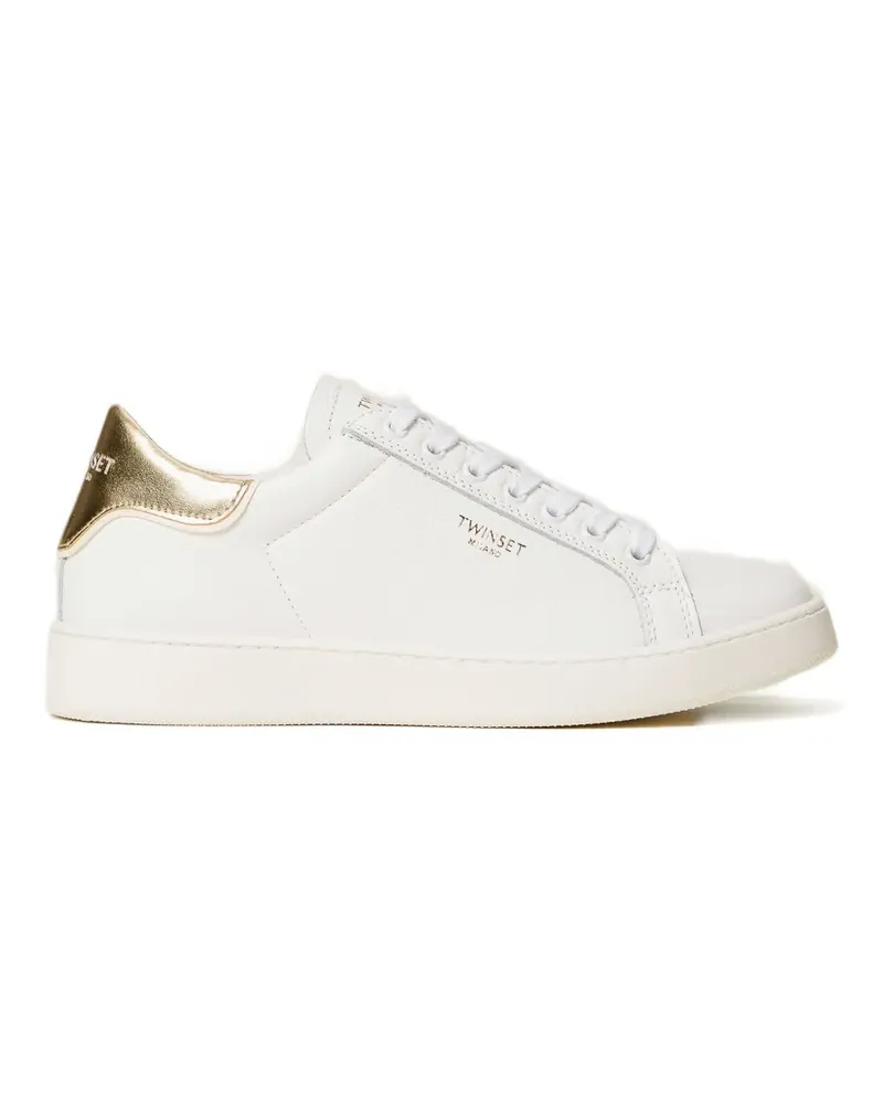 Twin-Set lace-up logo-detail sneakers - Weiß Weiß