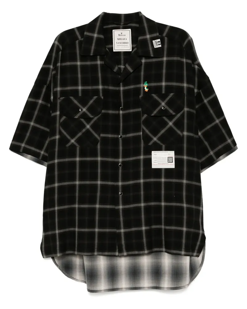 MIHARAYASUHIRO Hemd im Layering-Look - Schwarz Schwarz