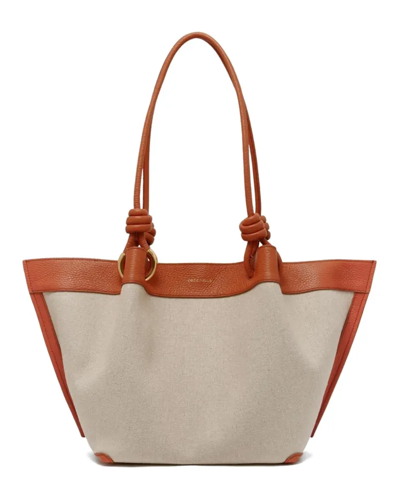 Coccinelle Finn knot-detail tote bag - Nude Nude