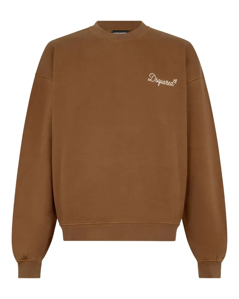 Dsquared2 Sweatshirt mit Signature - Braun Braun