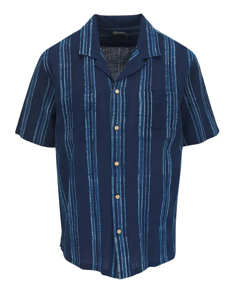 Faherty striped short-sleeve shirt - Blau Blau