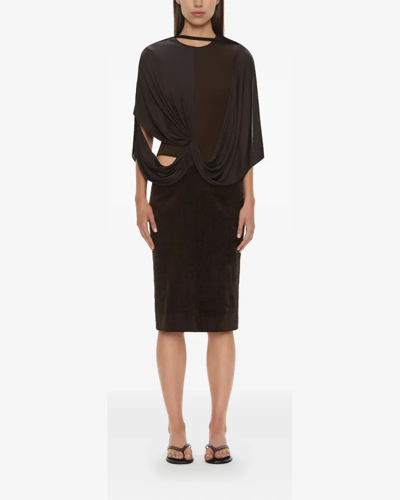 Christopher Esber Collision Midikleid mit Cut-Out - Braun Braun