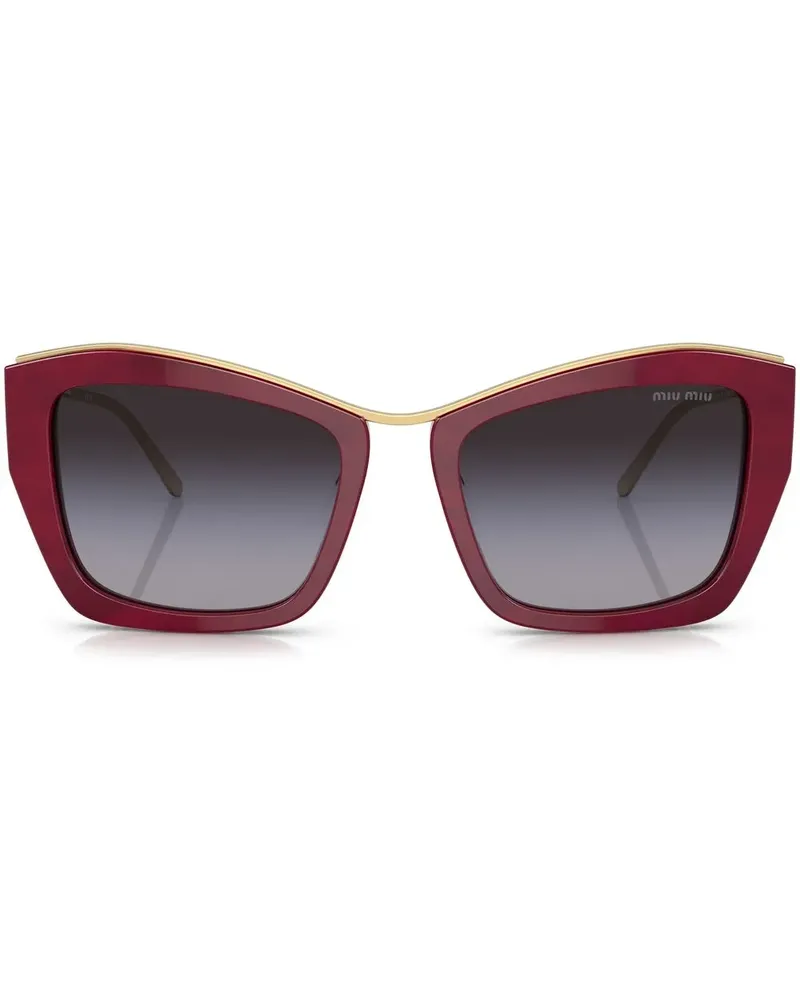 Miu Miu Sonnenbrille mit Cat-Eye-Gestell - Rot Rot