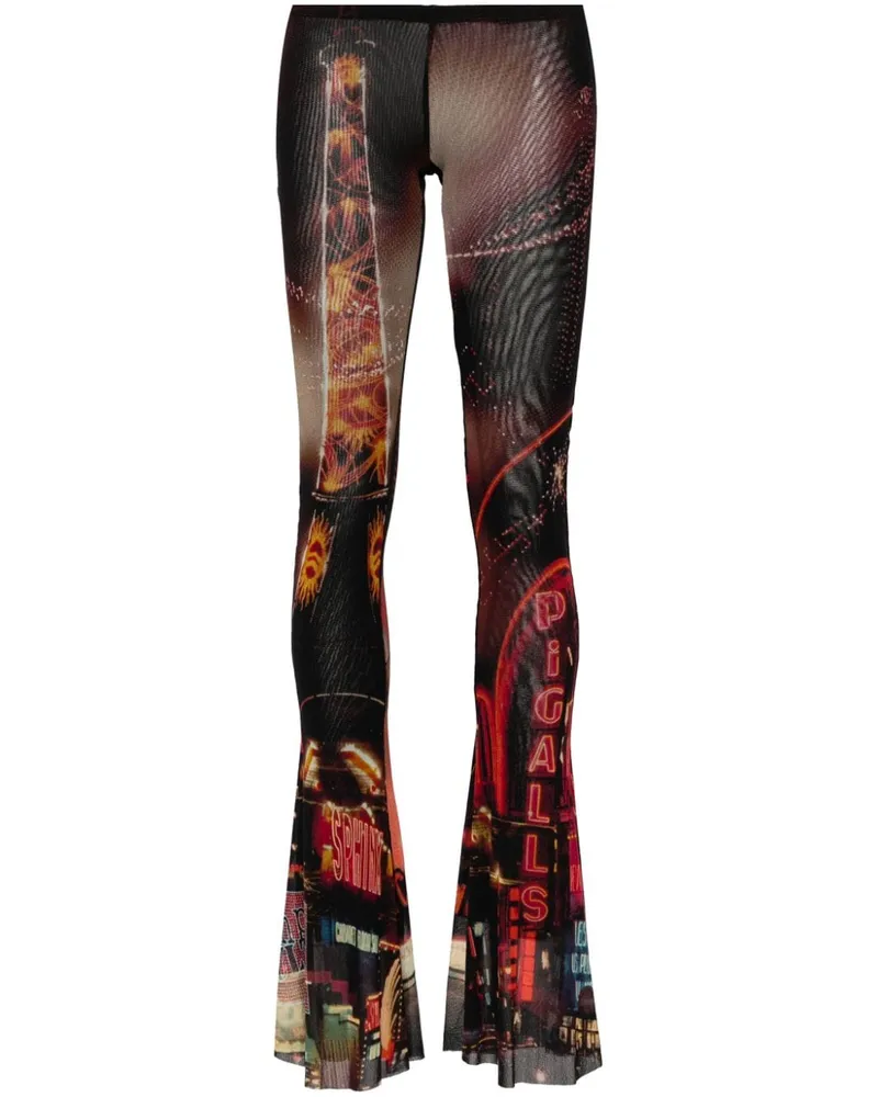 Jean Paul Gaultier Halbhohe Red Pigalle Schlaghose - Schwarz Schwarz