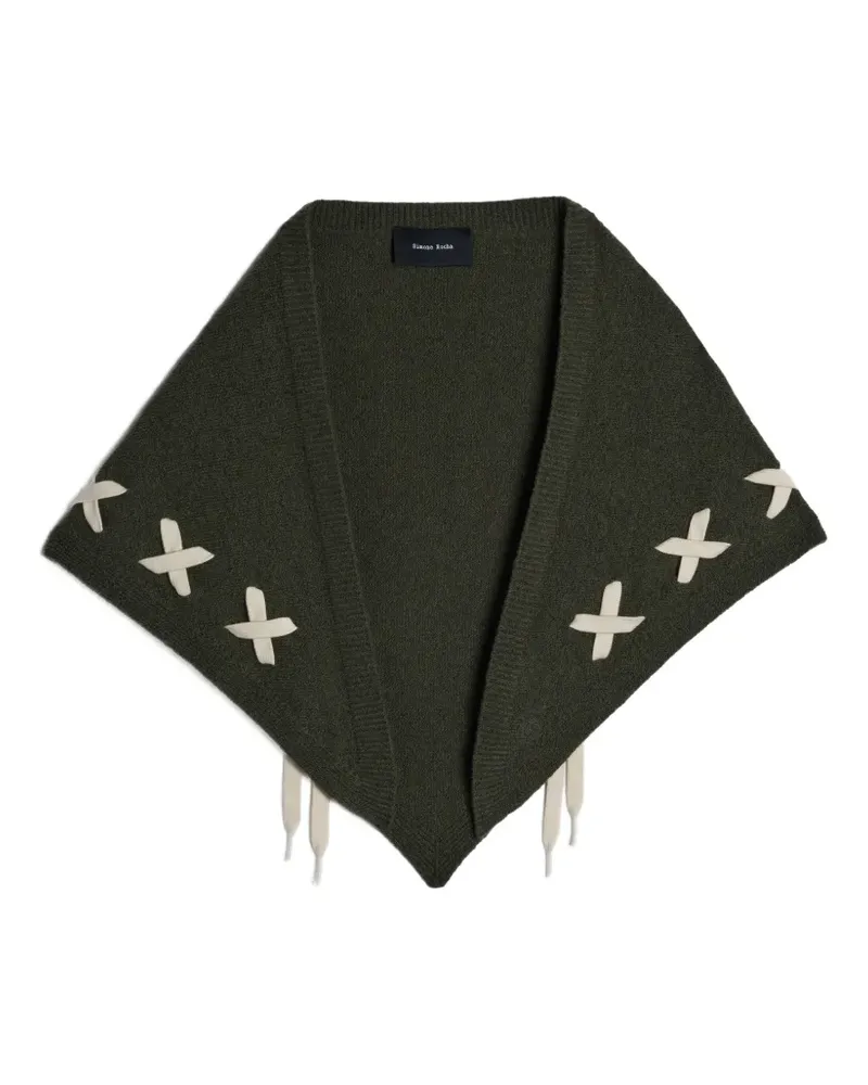 Simone Rocha Halstuch mit Schnürung - Grün Grün