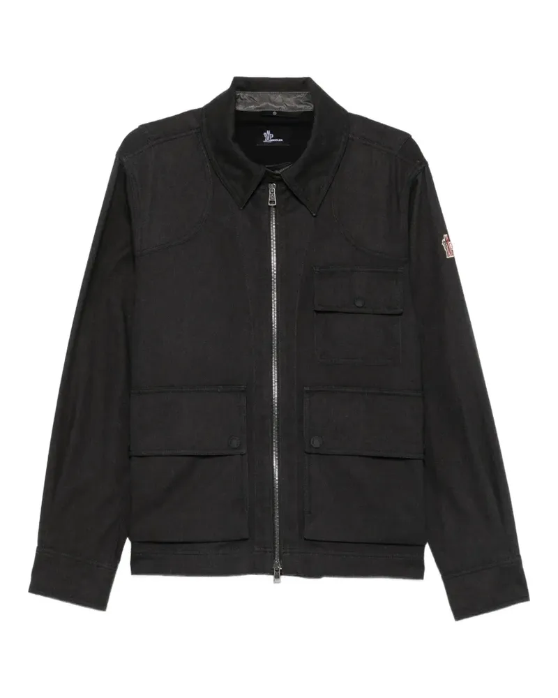 Moncler Hemdjacke mit mehreren Taschen und Reißverschluss - Schwarz Schwarz