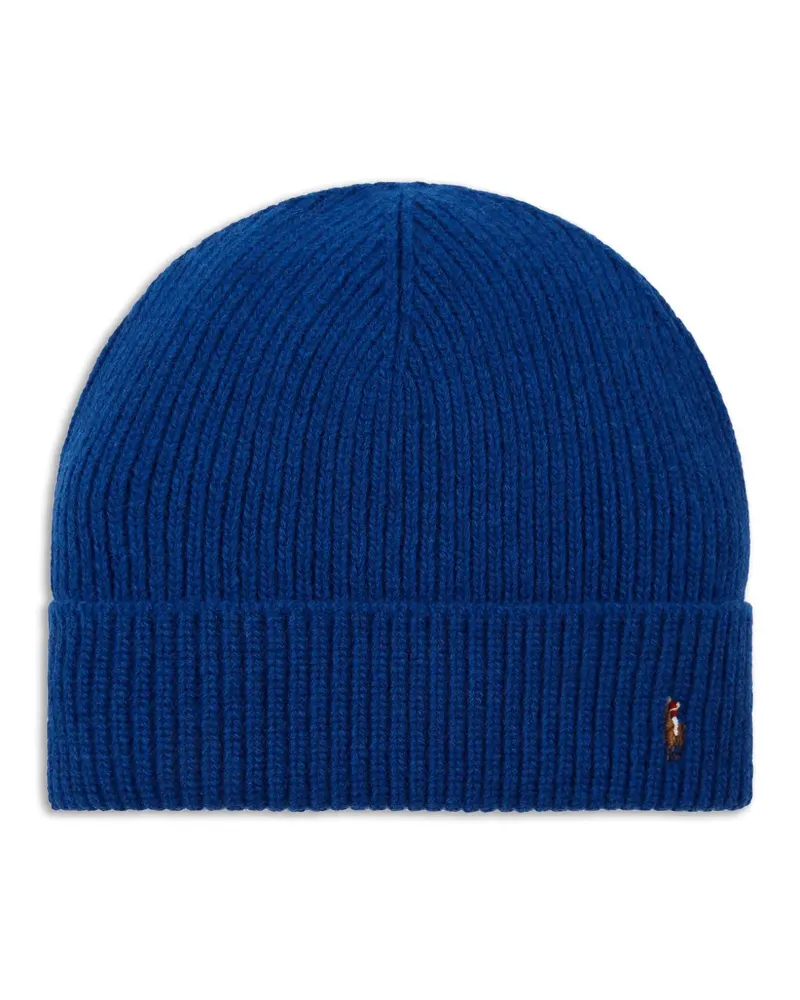 Ralph Lauren Beanie mit ikonischen Bündchen - Blau Blau