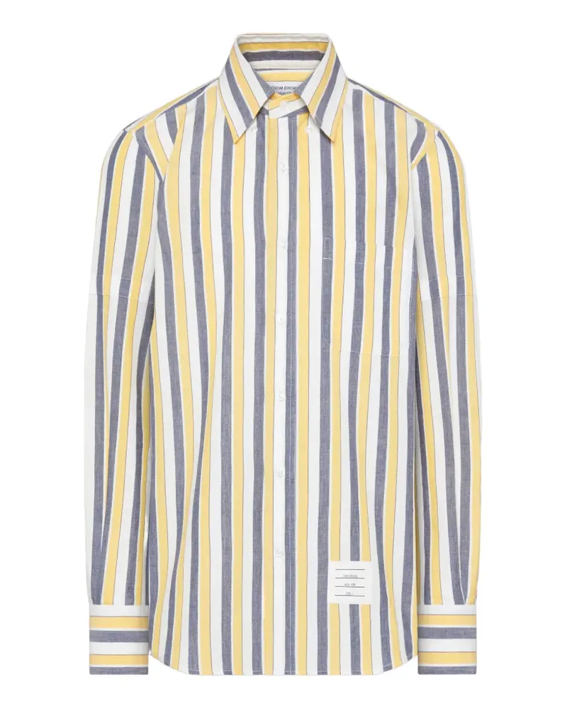 Thom Browne Madras striped shirt - Gelb Gelb