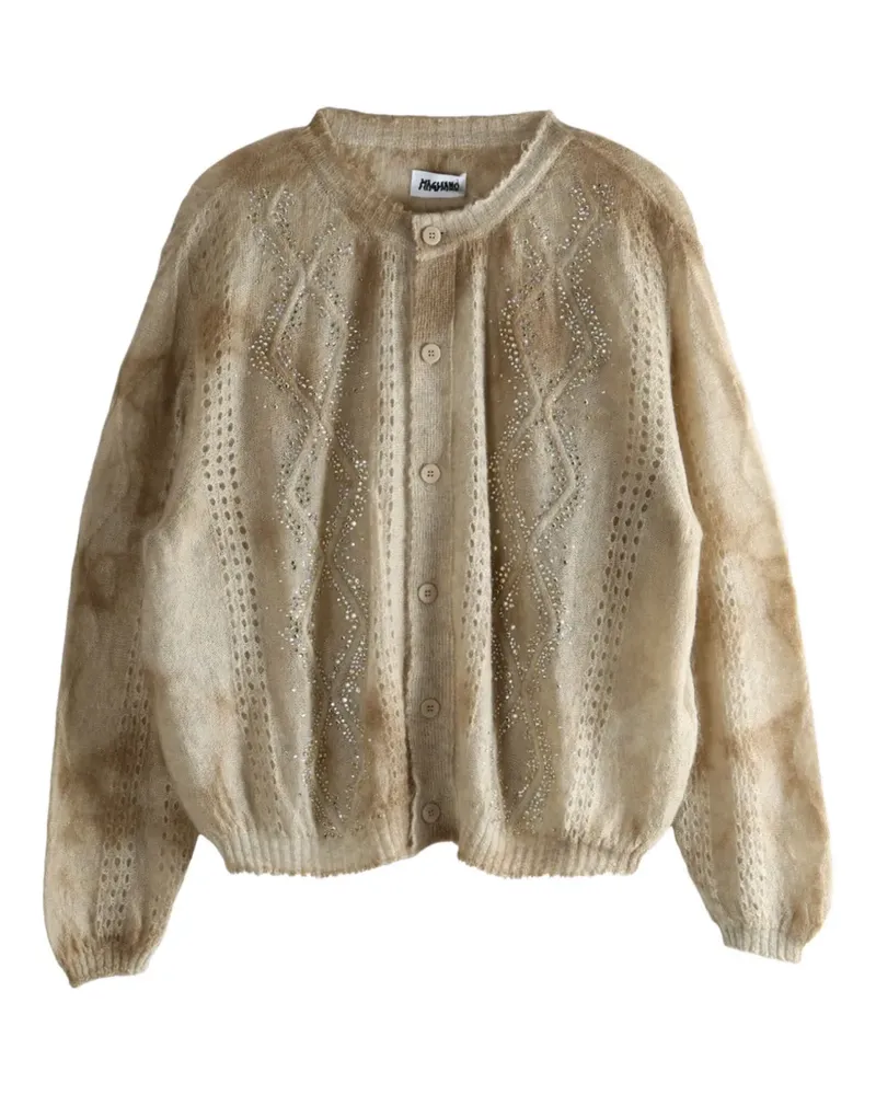 Magliano embellished cable-knit cardigan - Nude Nude