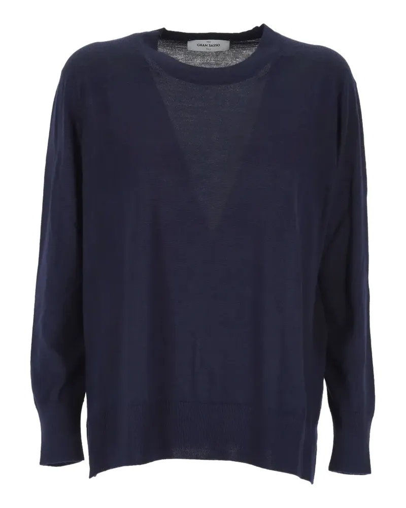 Gran Sasso fine-knit cardigan top - Blau Blau