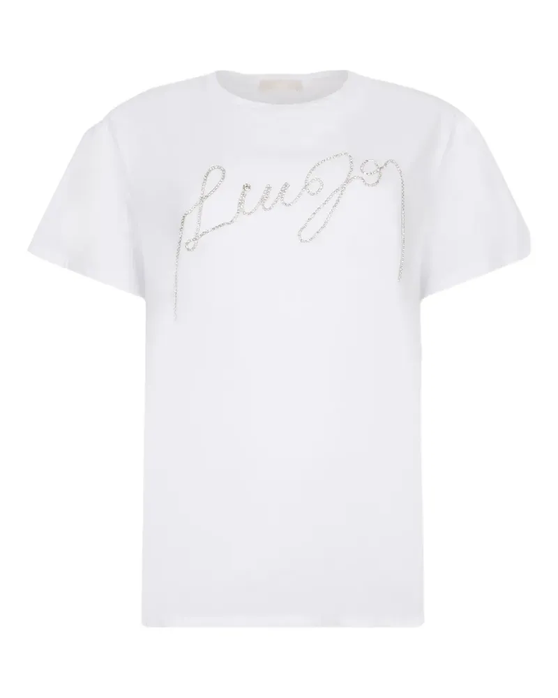 Liu Jo T-Shirt mit Strass - Weiß Weiß