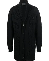 Philipp Plein Cardigan im Distressed-Look Schwarz