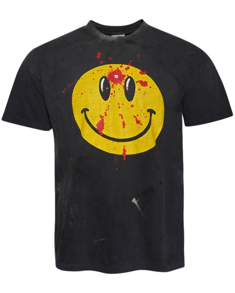 READYMADE Smile T-Shirt - Schwarz Schwarz