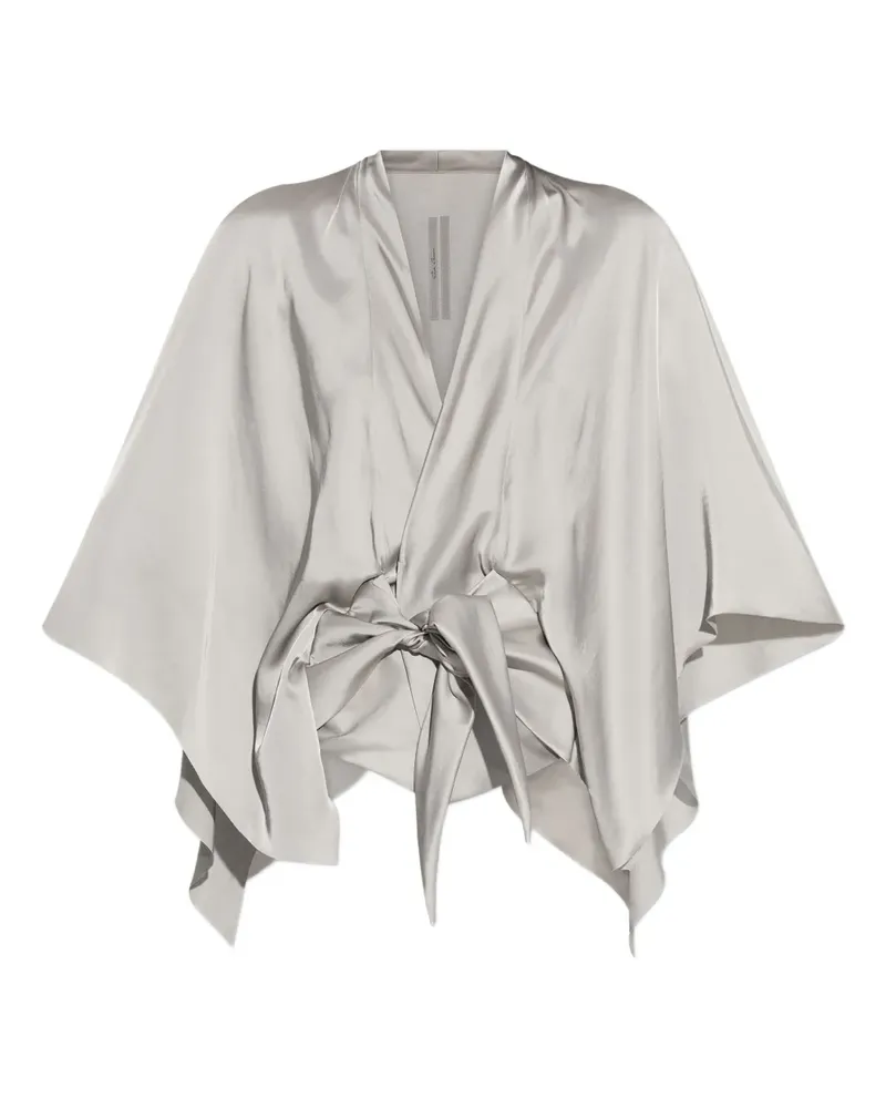 Rick Owens Half Moon Bluse mit Schnürung - Silber Silber