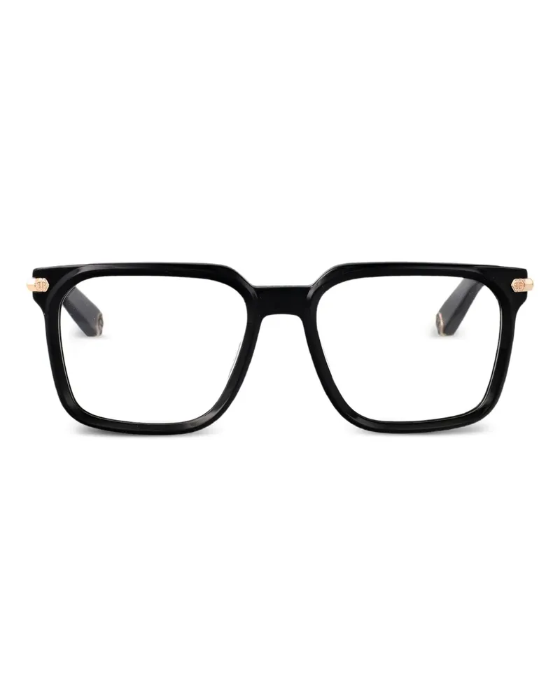 Philipp Plein Brille mit eckigem Gestell - Schwarz Schwarz