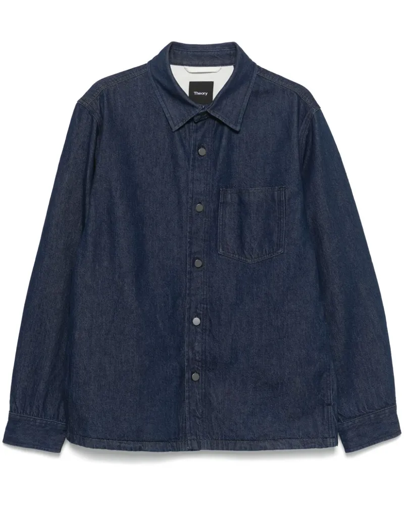 Theory Klassische Jeans-Hemdjacke - Blau Blau