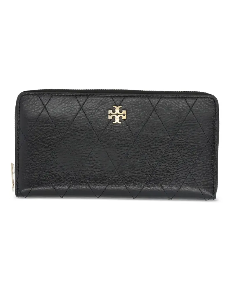 Tory Burch Charlie quilted leather wallet - Schwarz Schwarz