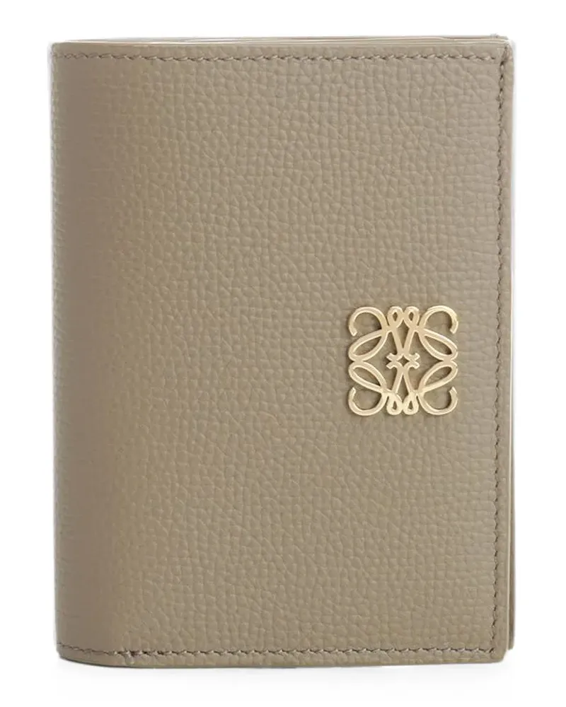 Loewe Anagram grained leather wallet - Nude Nude