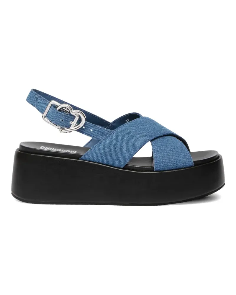 Moschino Sandalen mit überkreuzten Schnallen - Blau Blau