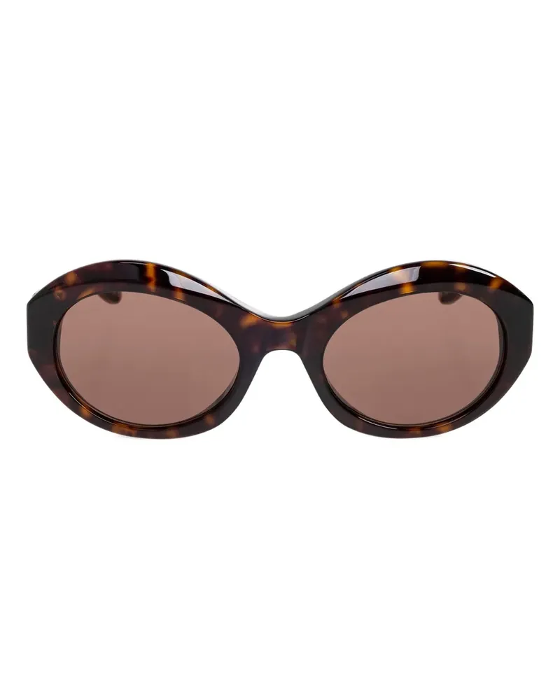 Balenciaga oval frame sunglasses - Braun Braun