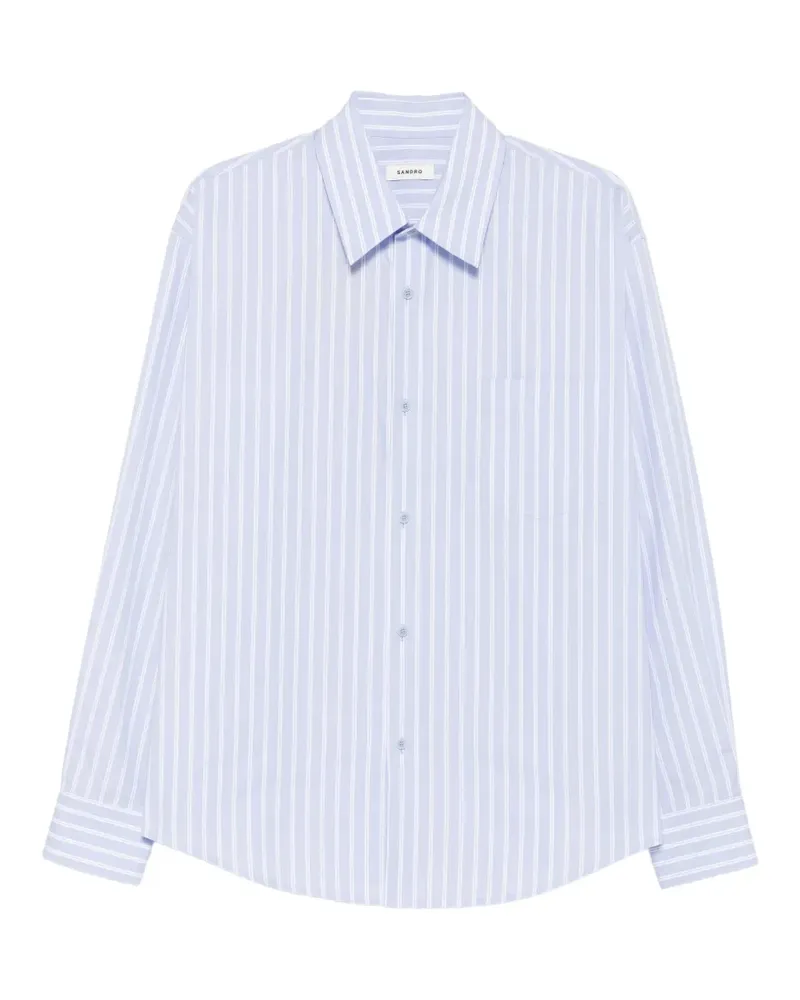 Sandro Gestreiftes Hemd im Oversized-Look - Blau Blau