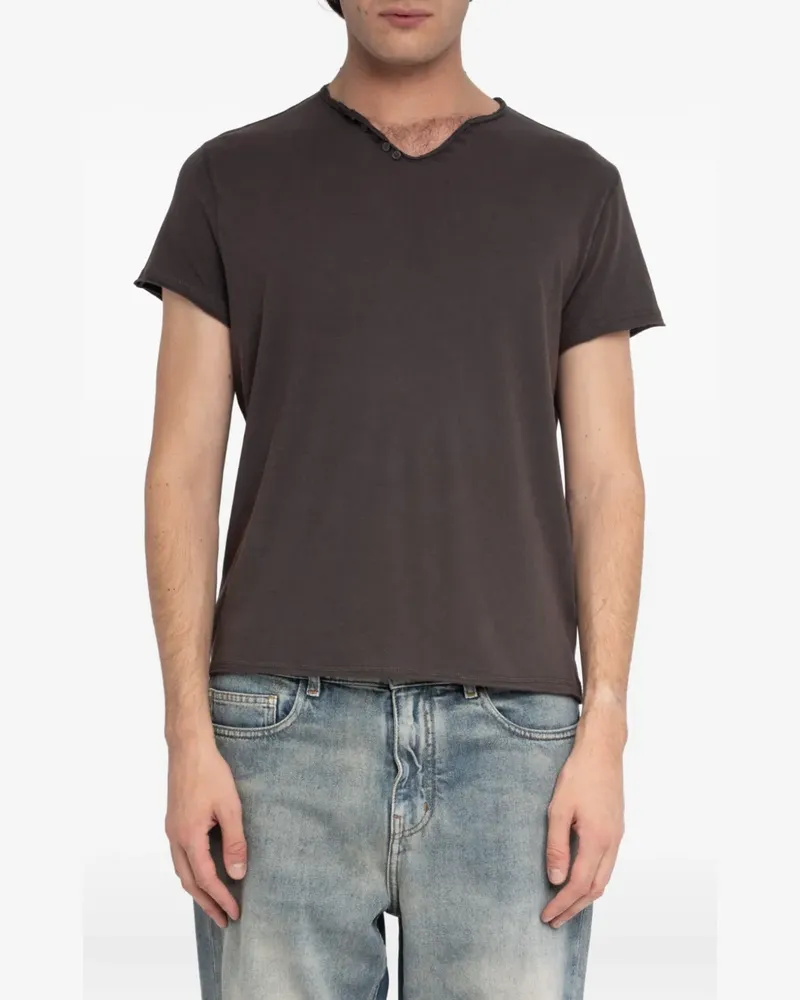 Zadig & Voltaire Henley T-shirt - Grau Grau