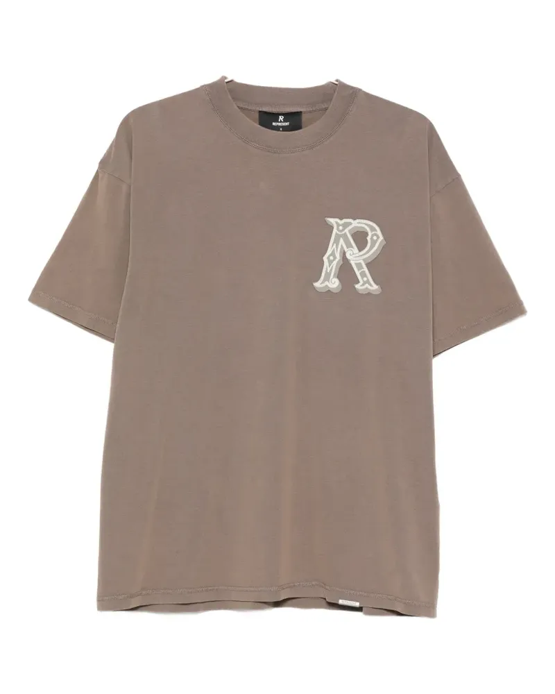 REPRESENT Western Initial embroidered T-shirt - Braun Braun