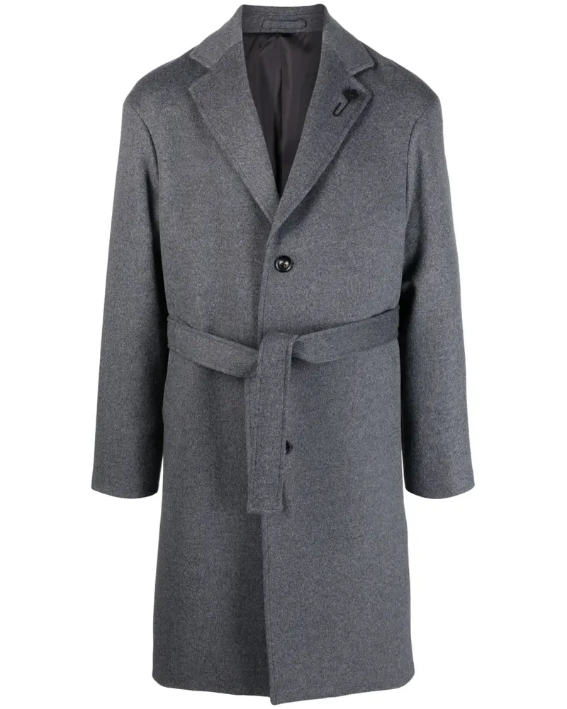 LARDINI Mantel mit Gürtel - Grau Grau