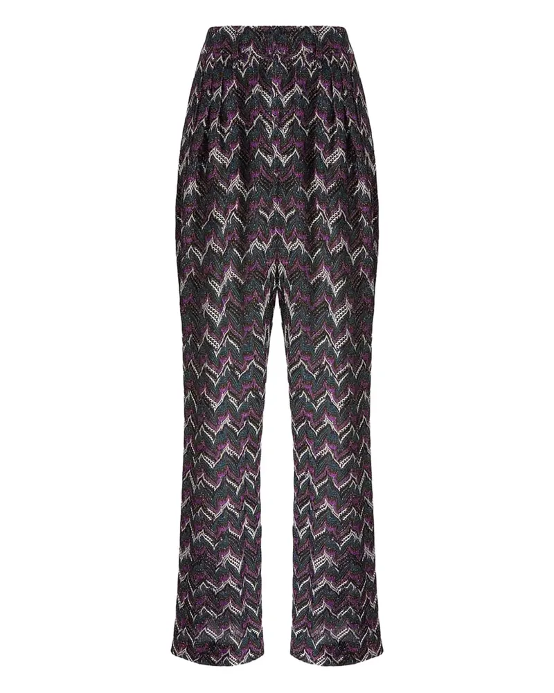 Missoni zigzag-woven trousers - Schwarz Schwarz