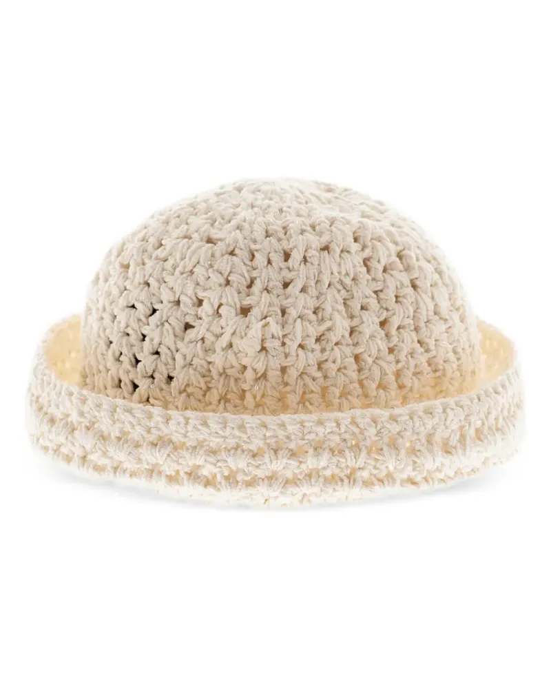 Herno crochet beanie hat - Nude Nude