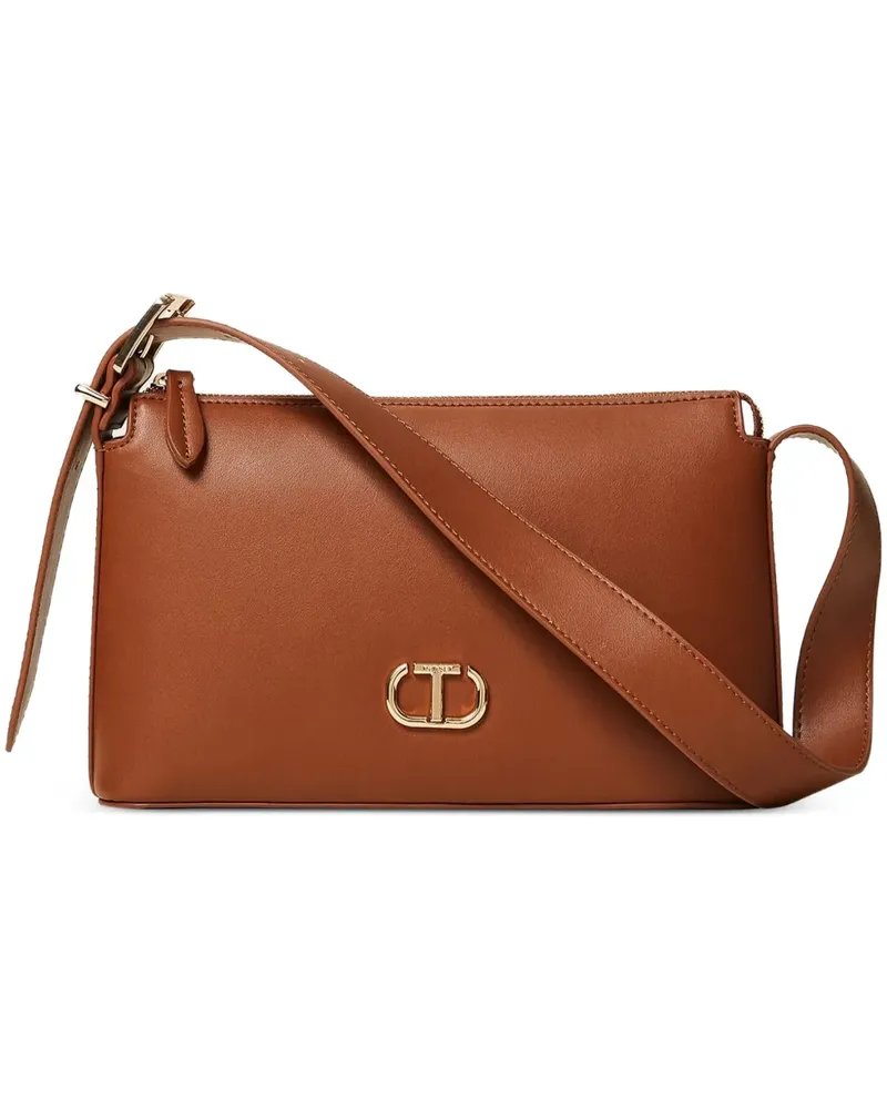 Twin-Set Schultertasche mit Schnallenverschluss - Braun Braun