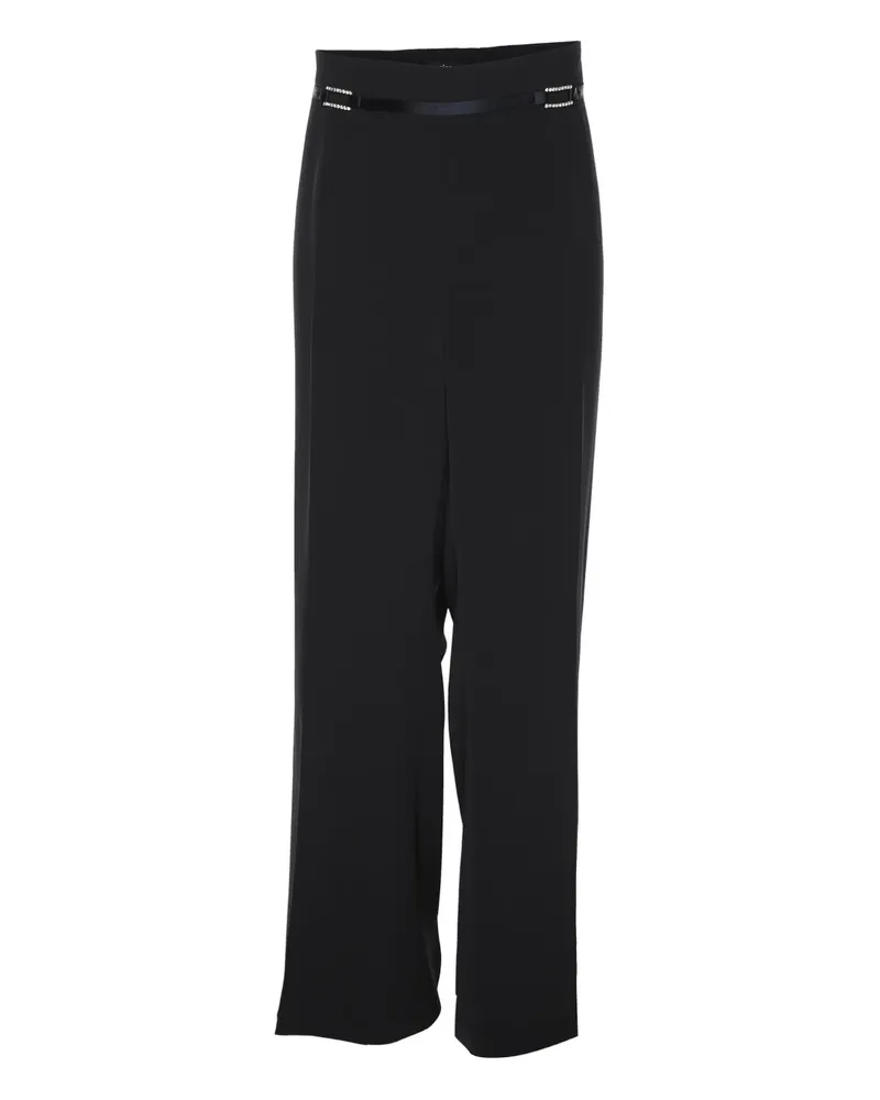 Elena Mirò Straight-Leg-Hose aus Krepp - Schwarz Schwarz