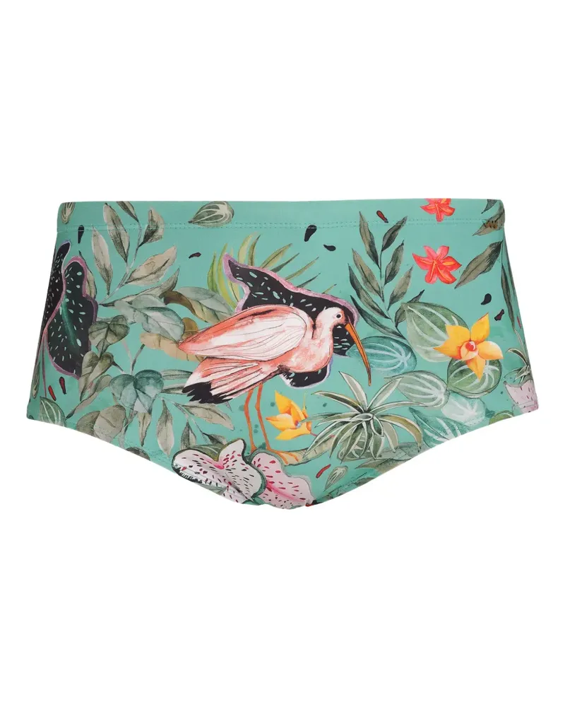 Amir Slama floral-print swimming briefs - Grün Grün