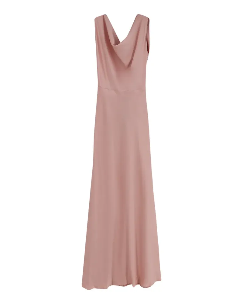 ACTUALEE satin-finish cowl-neck maxi dress - Rosa Rosa