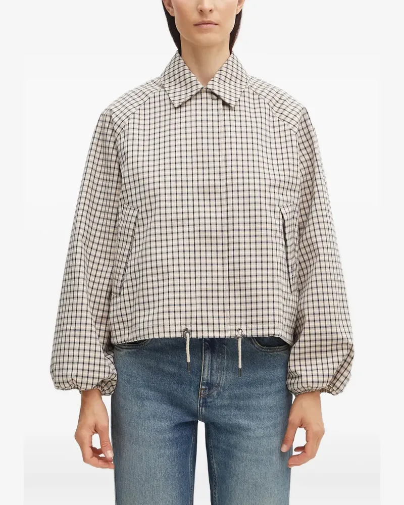 Barbour Karierte Jacke mit weiten Ärmeln - Nude Nude
