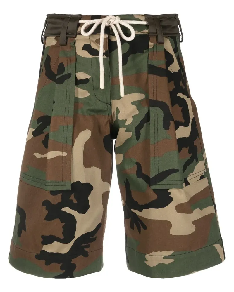 Palm Angels Shorts mit Camouflage-Print - Grün Grün