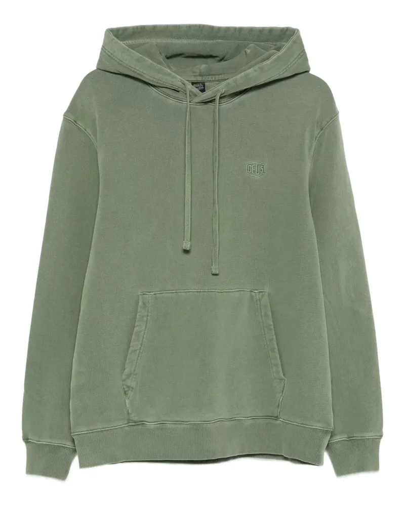 Deus Ex Machina Stückgefärbter Shield Hoodie - Grün Grün