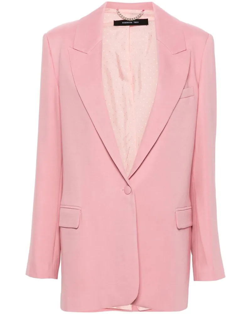 Federica Tosi Einreihiger Blazer mit steigendem Revers - Rosa Rosa