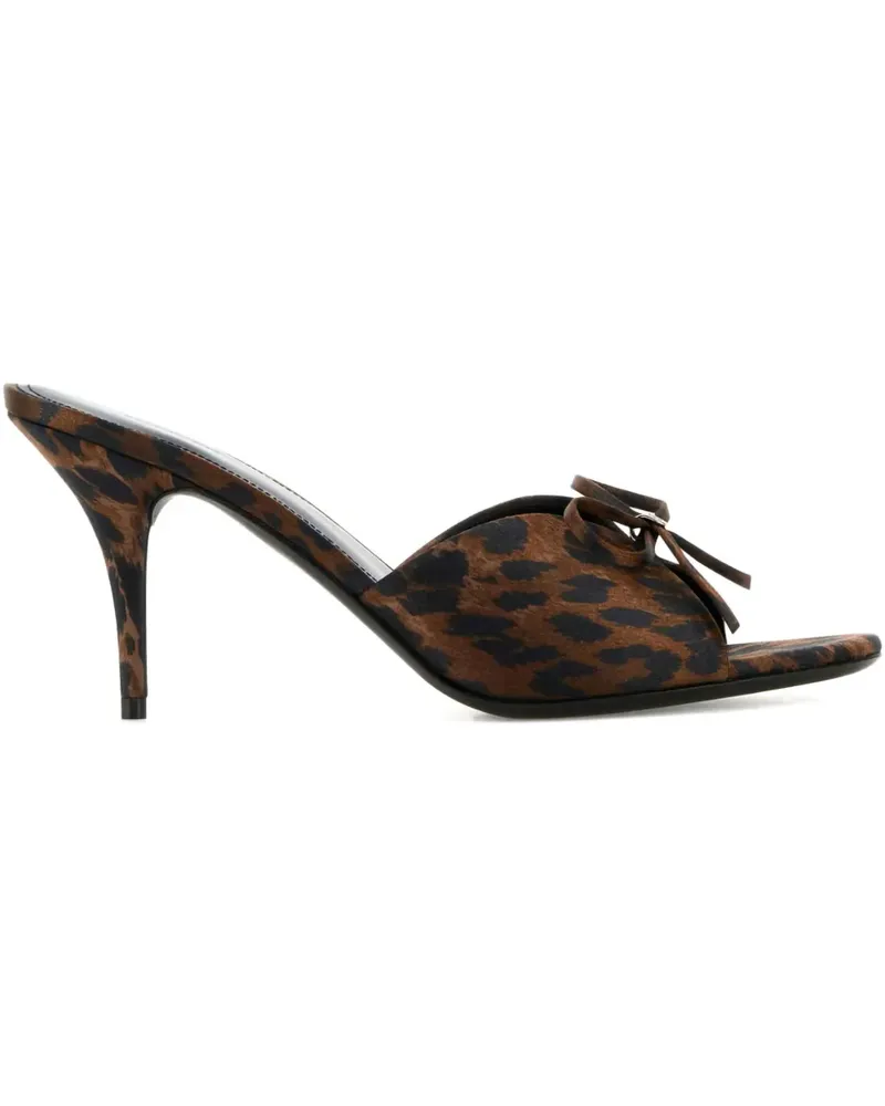 Balenciaga Mules mit Leoparden-Print 80mm - Braun Braun