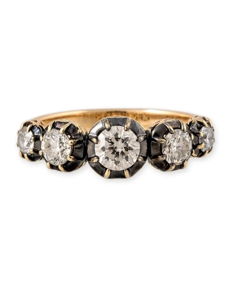 Jacquie Aiche 14kt Sophia Gelbgoldring mit Diamant Gold