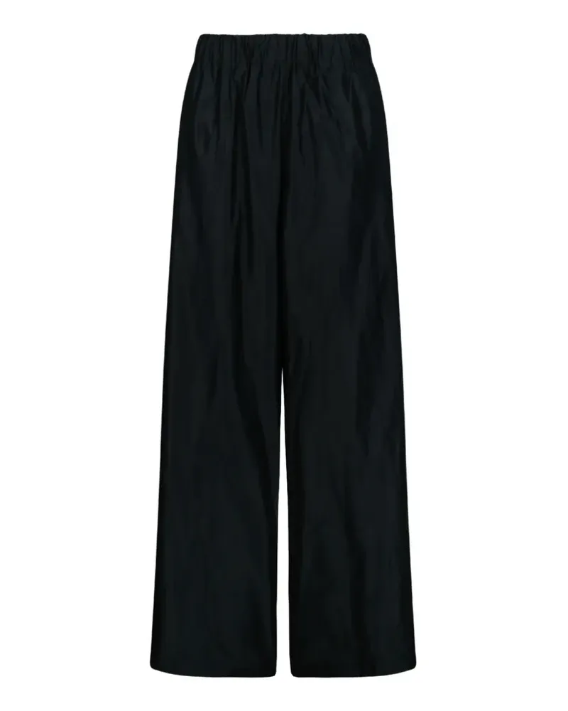 DOUUOD elasticated-waistband wide-leg trousers - Grau Grau